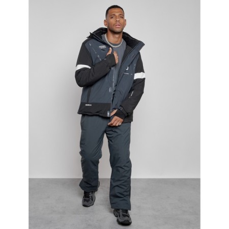 Male winter ski costume, size 54, dark gray color-16
