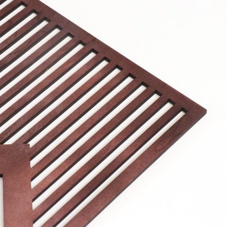 Panel Interior Triptich tree "Geometry. Squares. Mountain" Brown set 3 pcs 30x30 pcs 951894-1