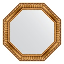 Mirror in the baguette frame, a gold aqueduct of 61 mm, 50.4x50.4 cm