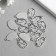 Decor Metal for creativity "flowing watches" silver 1665 2.3x1.2 cm