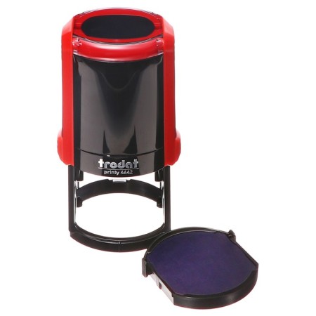 Equipment for round printing automatic Trodat Printy 4642, diameter 42 mm, with a lid, red body-2