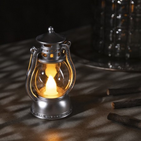LED figure "Silver Lantern" 8 × 12 × 6 cm, plastic, batteries AG13x3, glow warm white