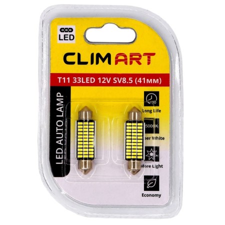 Automobile lamp LED CLIM Art T11, 33LED, 12V, SV8.5 (C5W/41MM), 2 pcs-4