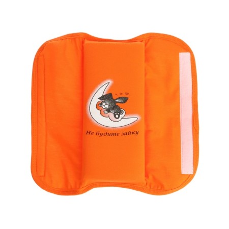 Pillow on the safety belt "Do not Wake the Bunny", orange-4