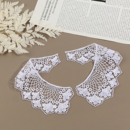 Collar sewing, guipyur, 21 × 6.5 cm, white color-1