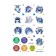 Kotostlers. Stickers with blue cats Rina Zenyuk