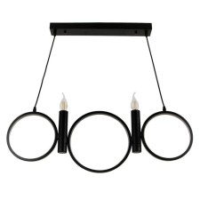 Bayerlux 1603/5BK LED 45W 4000K+2x40W E14 Black 80x30 cm