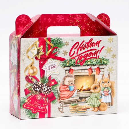 Gift box New Year's good traditions 23 x 8.5 x 23 cm-2
