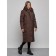 Coat insulated winter female, size 48, color dark brown