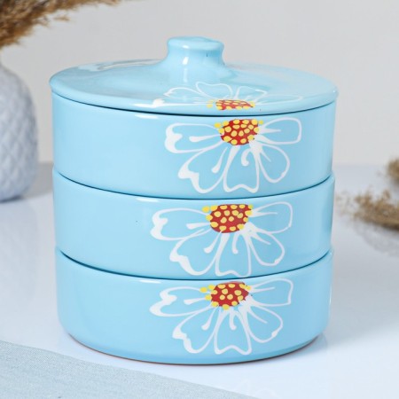 Set for a junction "Gift" 3x0.75l, chamomile Blue