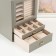 Casket to the leatherette for jewelry "Archivarius with two boxes" gray 20x15.5x28 cm