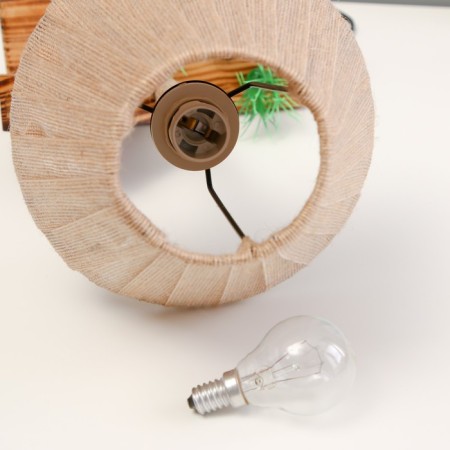 Table lamp with a clock "House" E14 15W 19x18x35 cm-8