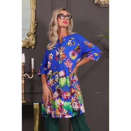 Women's tunic, size 42, blue color-4