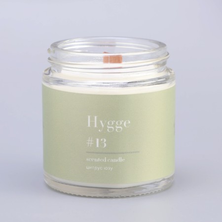 Aromatic candle "Hygge" #13 citrus yuza, soy wax, in a jar, 90 g-10