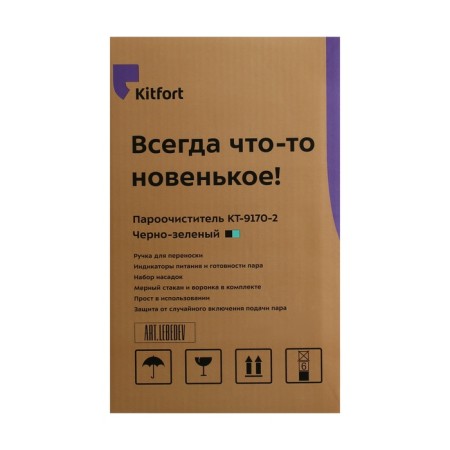 Steiring KitFort KT-9170-2, 1050 W, 0.38 l, 30 g/min, heating 3 minutes, black-green-10