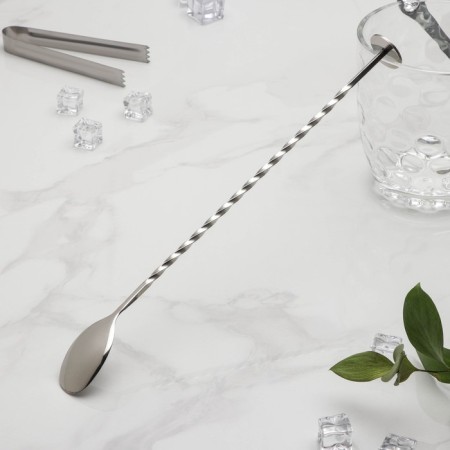 A barn spoon with stainless steel Madler, length 32 cm, silver color-1