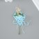 A set of decorative bouquets (12 pcs) "Rose" 5x9 cm, turquoise
