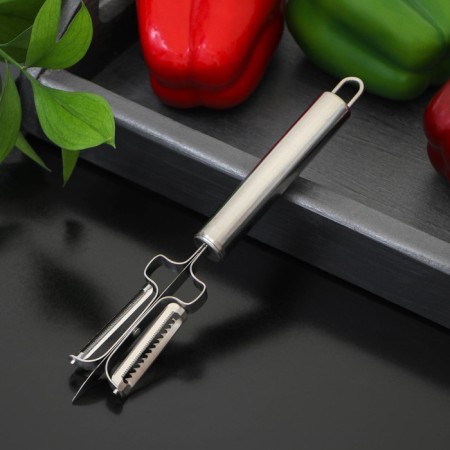 Vegetable cleaning of the share "metallic", bilateral, 20.5 cm