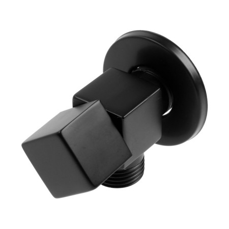 Carbon on the corner Zein English, 1/2 "x 1/2", square, crane-buxes brass, zinc, black-1