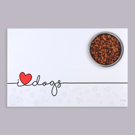 Rug for a bowl "I Love Dogs", 43x28cm-1