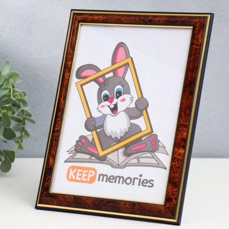 Photo frame plastic 15x21 cm dark nut (282)-2