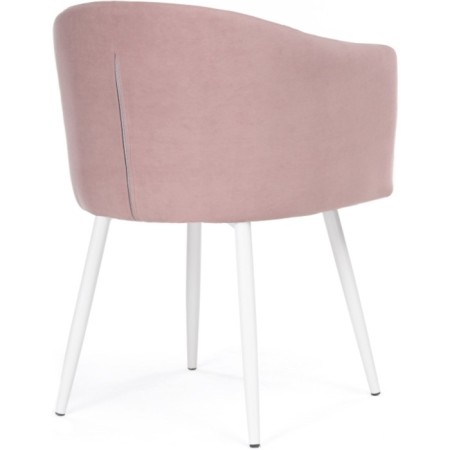 Stol on a metal frame of the jack metal/velor, white/pink 59x57x83 cm-3
