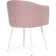 Stol on a metal frame of the jack metal/velor, white/pink 59x57x83 cm