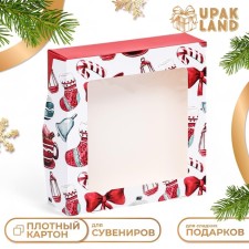 Folding box with a “gift” window, 15 x 15 x 4 cm