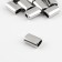 Tip for a cord, d = 4 mm, 13 × 9 × 6 mm, 10 pcs, silver color