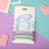 Hair Set "Olivia" (6 elastic bands, 4 invisibility 4.5 cm) Blue bow of peas