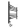 Towel electric heated Laris Olivia Chkch8, 800x500 mm, 8 crossbars, right, black