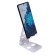 Luazon phone stand, adjustable height, silicone inserts, white