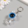 Light light on the ring "Bunny-cosmonaut" blue, flashes LR41x3 pcs 2x4x7 cm