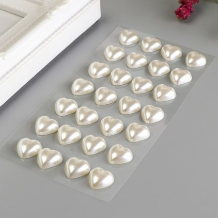 Decorative stickers "Pearls" Milk, 12 mm, 28 pcs-1