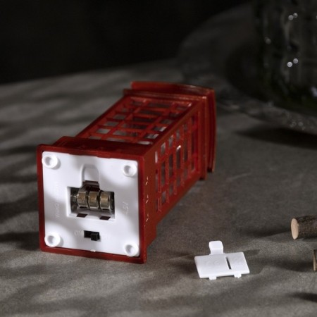 LED figure “Snowman in a telephone booth” 5.3 × 12 × 5.3 cm, plastic, batteries AG13x3, glow warm white-2