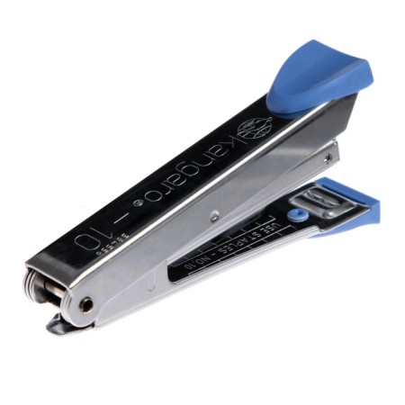 Stapler Kangaro No. 10, up to 20 sheets, metallic copus, built -in anti -stepler, 50 brackets, mix-4