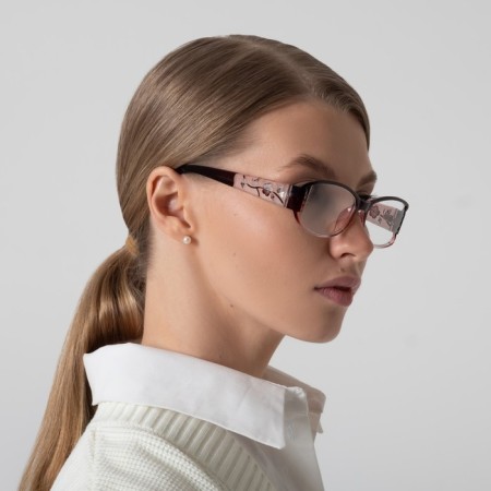 Ready glasses east 6621, burgundy color, +0.75-2