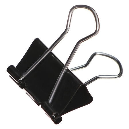 A set of paper clamps 19 mm, 40 pieces, in a plastic tube, black-4