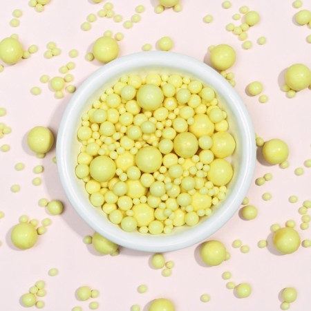 Confectionery sprinkling in color glaze, yellow, 50 g-1