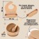 Set for feeding: bib, plate on the suction cup, spoon, m & b, beige