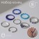 Set of rings 8 pieces "teenage", blue color in silver, 13 size