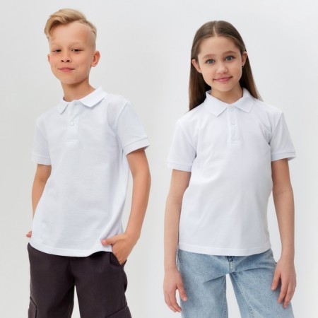 T -shirt Children's Polo Minaku: Basic Line Color White, Height 98-3