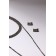 Set 2 objects: earrings, chocker "ice" 4 rows, white color in gray metal, 44.5 cm