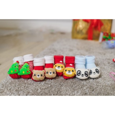 Set of socks - rattles "Panda", 2 pcs, crumb me-5