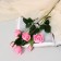 Artificial flowers "Rose Charm" 6x77 cm, pink
