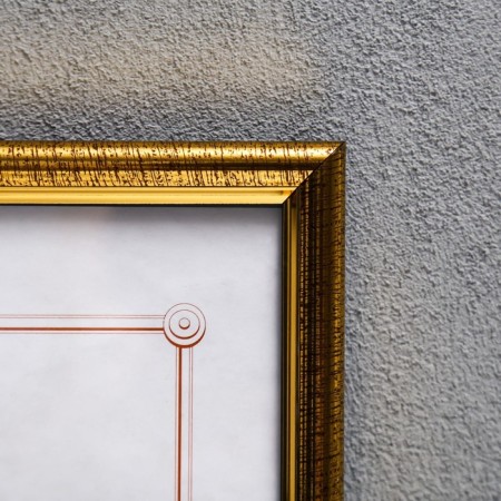 Photo frame plastic 21x30 cm gold (596)-2