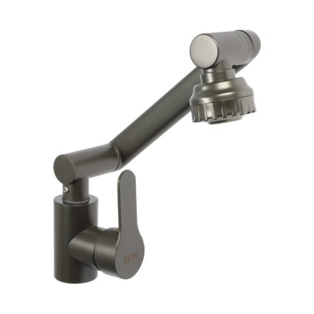 Zein Z3746 kitchen mixer, one -rod, adjustable height, 2 modes, graphite-10