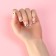 Follow nails “Tenderness”, 24 pcs, adhesive plates, square shape, glossy pink/white/black color