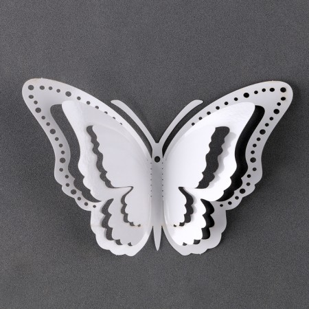 Set for decorating "Butterflies", set 12 pcs, white color-3