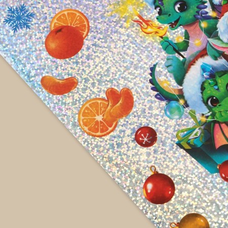 Interior stickers "Dragon", holography 21 x 29.7 cm, New Year-1